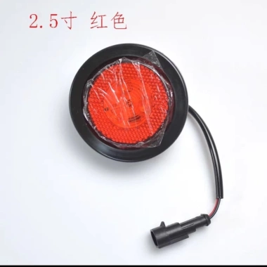 Đèn LED 8cm 24V Cô Đặc Trailer Xe Tải Đuôi Đèn Rộng Bảng Bên Cao Su Tròn - 111k