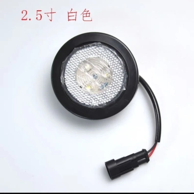 Đèn LED 8cm 24V Cô Đặc Trailer Xe Tải Đuôi Đèn Rộng Bảng Bên Cao Su Tròn - 111k