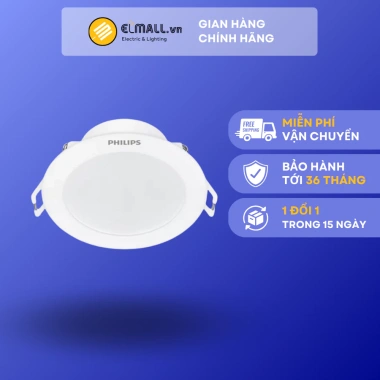 Đèn LED âm trần Philips ERIDANI DL190B 7‑14W 1 màu Đổi Màu, tiết kiệm năng lượng, ánh sáng đồng đều, độ sáng điều chỉnh, cho gia đình - Chính hãng, giá 68.855₫