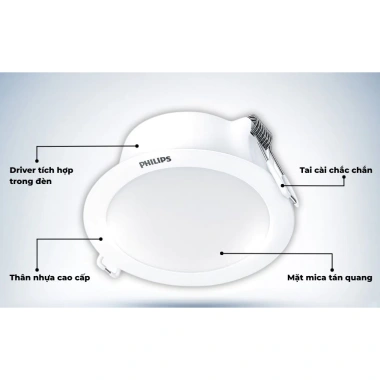 Đèn LED âm trần Philips ERIDANI DL190B 7‑14W 1 màu Đổi Màu, tiết kiệm năng lượng, ánh sáng đồng đều, độ sáng điều chỉnh, cho gia đình - Chính hãng, giá 68.855₫