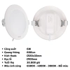 Đèn LED âm trần RPL2 6-9-12-18W, 3.000K/4.000K/6.500K, MPE chính hãng – Giá 77.211đ 9