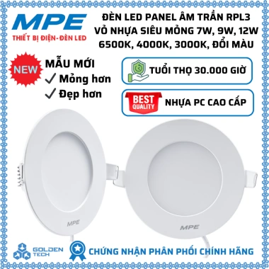 Đèn LED âm trần RPL3 6-18W 3.000K-6.500K MPE chính hãng - Giá ưu đãi 85.722 VND