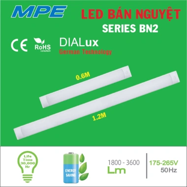 Đèn LED bán nguyệt BN2 18-48W MPE, 6.500K trắng 3.000K vàng, chống chói - 103.320 VND