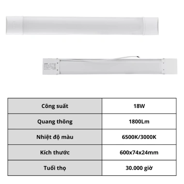 Đèn LED bán nguyệt BN2 18-48W MPE, 6.500K trắng 3.000K vàng, chống chói - 103.320 VND