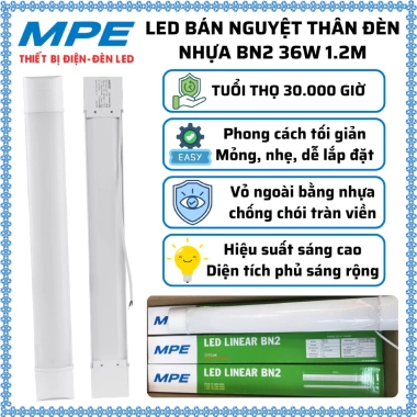 Đèn Led bán nguyệt MPE 36W chính hãng - Ánh sáng trắng 1m2, giá ưu đãi 156.620₫