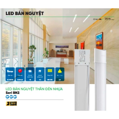Đèn Led bán nguyệt MPE 36W chính hãng - Ánh sáng trắng 1m2, giá ưu đãi 156.620₫