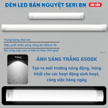 Đèn Led bán nguyệt MPE 36W chính hãng - Ánh sáng trắng 1m2, giá ưu đãi 156.620₫
