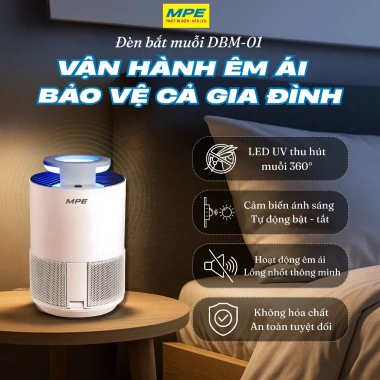 Đèn LED bắt muỗi thông minh DBM-01 3W cảm biến ánh sáng - DBM-02 2 cách diệt muỗi an toàn, giá ưu đãi 539.075₫