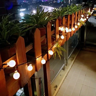 Đèn LED bi bọt 10m đen nối - Đèn nháy trang trí Tết độc đáo, sáng tạo, giảm giá 32.500