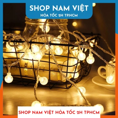 Đèn LED Bóng Tròn Pha Lê Bọt Khí - Trang Trí Lễ Tết, Sinh Nhật, Nhà Cửa, Sáng Rực Tiết Kiệm 3
