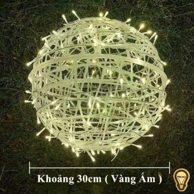 Đèn LED Bóng Tròn Treo Cây Phi 30cm Nhiều Màu 220V Trang Trí Sân Vườn 95k