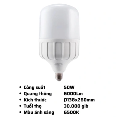 Đèn LED Bulb chống ẩm LBD3 MPE 20‑50W, 3.000‑6.500K, tiết kiệm – Giá 80.896₫ 10