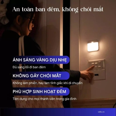 Đèn Led cảm biến chuyển động Velix Motion Lite - Đèn cảm ứng dán tường, chỉ 120k 2 Đèn Led cảm biến chuyển động Velix Motion Lite - Đèn cảm ứng dán tường, chỉ 120k 2