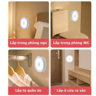 Đèn LED cảm ứng chuyển động Homix tự động bật sáng, tắt khi không có người, giảm giá 49.300₫