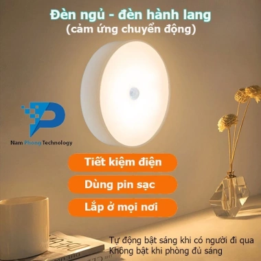 Đèn LED Cảm Ứng DHA Gắn Tường, Nút Bật/Tắt, Sạc USB, Pin Dùng Được - 50.000đ