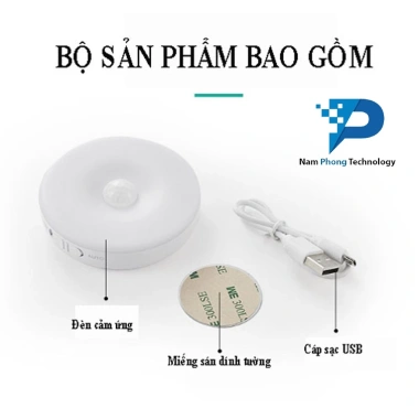 Đèn LED Cảm Ứng DHA Gắn Tường, Nút Bật/Tắt, Sạc USB, Pin Dùng Được - 50.000đ