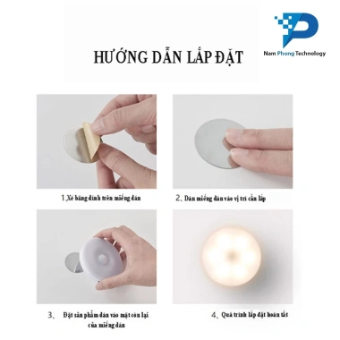 Đèn LED Cảm Ứng DHA Gắn Tường, Nút Bật/Tắt, Sạc USB, Pin Dùng Được - 50.000đ