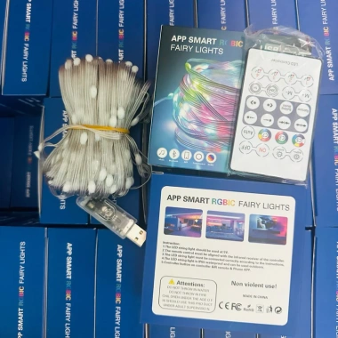 Đèn LED Cảm Ứng Nháy 10M/20M USB 5V RGB Đèn Nhạc, Điều Khiển Từ Xa - Giá 80k 5