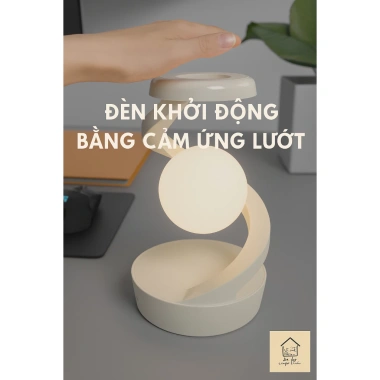 Đèn LED cảm ứng xoay 360 phòng ngủ - sạc không dây, đọc sách, decor hiện đại 429k