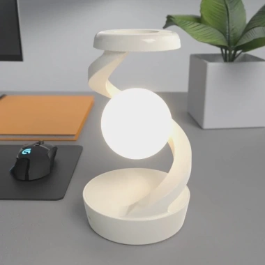 Đèn LED cảm ứng xoay 360 phòng ngủ - sạc không dây, đọc sách, decor hiện đại 429k