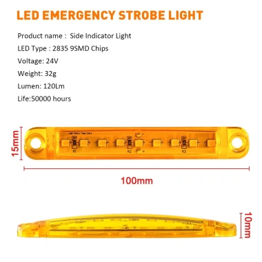 Đèn LED cảnh báo gắn phía sau xe hơi 24V 9 bóng - Chuyên dụng, Giá chỉ 27.500 VND 2