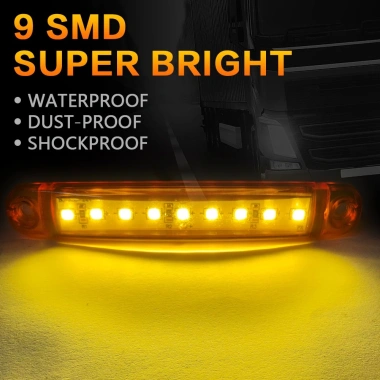 Đèn LED cảnh báo gắn phía sau xe hơi 24V 9 bóng - Chuyên dụng, Giá chỉ 27.500 VND 8