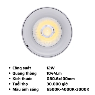 Đèn LED chiếu điểm gắn nổi dạng lon MPE SDL 12-25W 6.500K/3.000K – Ánh sáng trắng/vàng, giá ưu đãi 406k 4