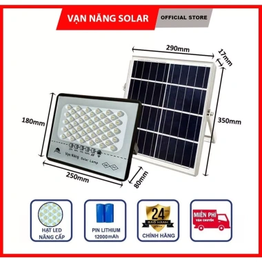 Đèn LED Chống Chói Năng Lượng Mặt Trời 50-300W, Vỏ Nhôm, Remote, BH 24 Tháng 10 Đèn LED Chống Chói Năng Lượng Mặt Trời 50-300W, Vỏ Nhôm, Remote, BH 24 Tháng 10