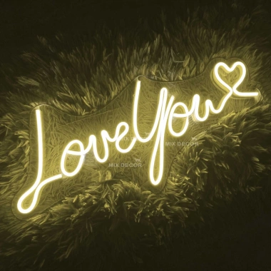 Đèn LED chữ LoveYou Đèn ngủ bàn phòng ngủ decor lãng mạn Quà tặng cực chất Mixj 4