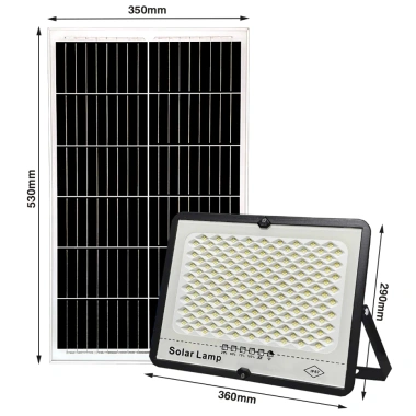 Đèn LED chùm chống chói năng lượng mặt trời 300W vỏ nhôm, kèm remote, bảo hành 12 tháng - 739.000đ
