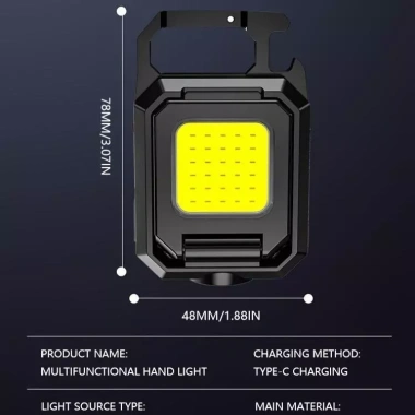 Đèn LED COB Siêu Sáng USB Sạc Pin Lâu Đèn Pin Mini Cắm Trại Câu Cá Khẩn Cấp 8