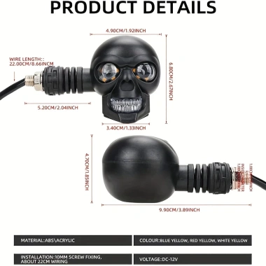 Đèn LED đầu lâu 12V cho xe máy và xe hơi - Chảy hai mặt, ánh sáng mạnh, giảm tới 23% chỉ 72.750₫