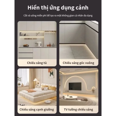 Đèn LED dây 10M-5M-3M, hắt trần, trang trí quán, khách sạn, Noel, lễ tết - 29.378đ 7