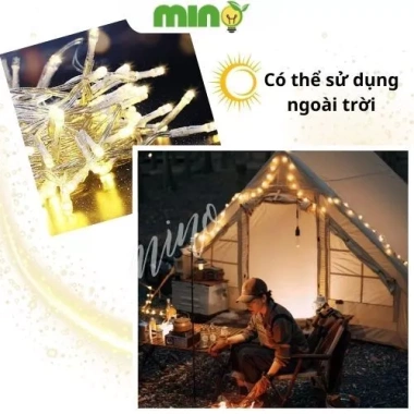 Đèn LED dây cắm điện 8 chế độ chớp, decor Mini 100 LED - Giá 58.000₫