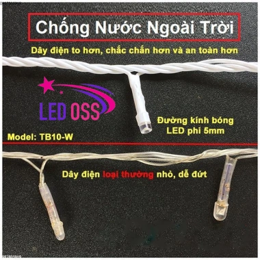 Đèn LED Dây Trang Trí 20-100M - Đèn Nháy Noel, Quán Café, Ngoại Trời, 79.000đ