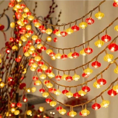 Đèn LED Dây Trang Trí Tết Đèn Lồng Đỏ Nút Thắt Đa Màu - Giảm còn 65k, Lung Linh Tết