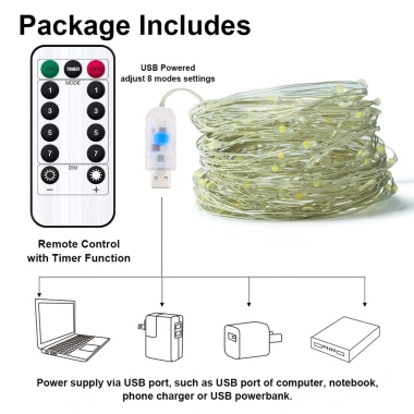 Đèn LED dây USB 5-20m Dây đồng – Trang trí nhà, vườn, lễ hội, Giáng Sinh – 57.200₫ 9