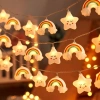 Đèn LED dây USB ngôi sao cầu vồng mây cute - Trang trí phòng ngủ, phòng khách, cắm trại, giá 48.000đ 5