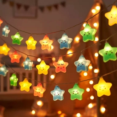Đèn LED dây USB ngôi sao cầu vồng mây cute - Trang trí phòng ngủ, phòng khách, cắm trại, giá 48.000đ 8