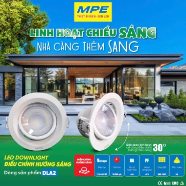 Đèn Led Downlight Âm Trần MPE Điều Chỉnh Góc Chiếu 3-9W 6.500K/3.000K Giá Ưu Đãi 68k 5 Đèn Led Downlight Âm Trần MPE Điều Chỉnh Góc Chiếu 3-9W 6.500K/3.000K Giá Ưu Đãi 68k 5
