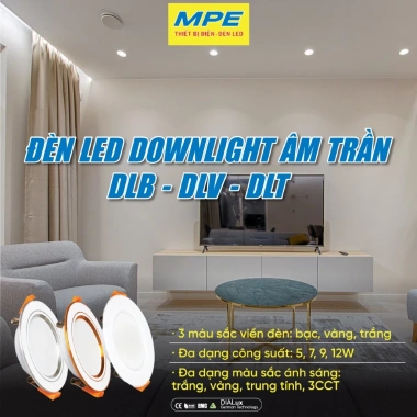 Đèn LED Downlight âm trần nhôm viền trắng vàng bạc 7-12W 6.500K đổi 3 màu - Giá 87.828₫ 4 Đèn LED Downlight âm trần nhôm viền trắng vàng bạc 7-12W 6.500K đổi 3 màu - Giá 87.828₫ 4