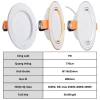 Đèn LED Downlight âm trần nhôm viền trắng vàng bạc 7-12W 6.500K đổi 3 màu - Giá 87.828₫ 9