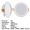 Đèn Led Downlight âm trần nhựa DLE MPE 6-18W, đổi 3 màu 3.000-6.500K - Giá ưu đãi 61.857₫ 8