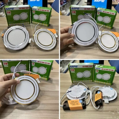 Đèn LED Downlight âm trần RPL MPE Viền Vàng/Bạc 7-12W 6.500K 3 màu giá 87.915 VND