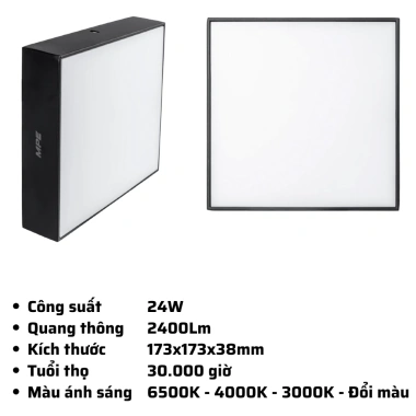 Đèn LED Downlight ốp nổi tràn viền MPE SSDLB 16-48W – Trắng, Trung tính, Vàng, Đổi màu, Giá chỉ 201.075₫