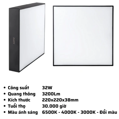 Đèn LED Downlight ốp nổi tràn viền MPE SSDLB 16-48W – Trắng, Trung tính, Vàng, Đổi màu, Giá chỉ 201.075₫