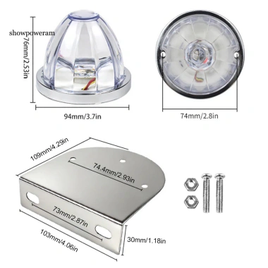 Đèn LED Dưa Hấu Nâng Cấp SPM cho Xe Tải & Xe Kéo - Giá Đỡ, Đèn Báo Bên Hình, 249k