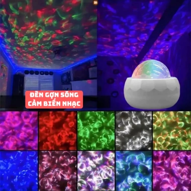 Đèn LED GALAXY Gợn Sóng USB Bản Đủ Màu - Chiếu Bầu Trời, Gợn Sóng Nước, Điều Khiển Từ Xa, Trang Trí Phòng Ngủ - 55k 3