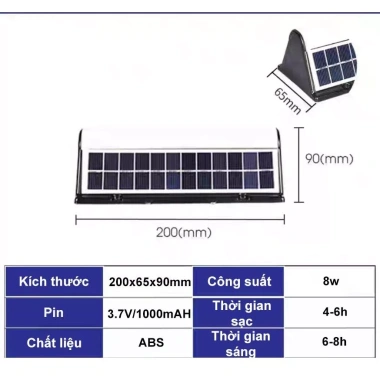 Đèn LED gắn tường năng lượng mặt trời HCM – Tiết kiệm điện, bền cao, chỉ 179.000đ