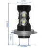 Đèn LED H7 160W công suất cao, đèn pha sương mù DRL 6.000K ánh sáng trắng giảm 21% 2